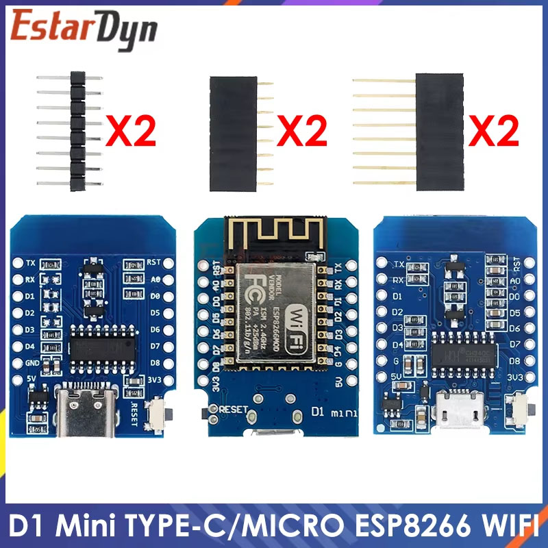 Nodemcuv2 - D1 Mini TYPE-C/MICRO ESP8266 ESP-12F CH340