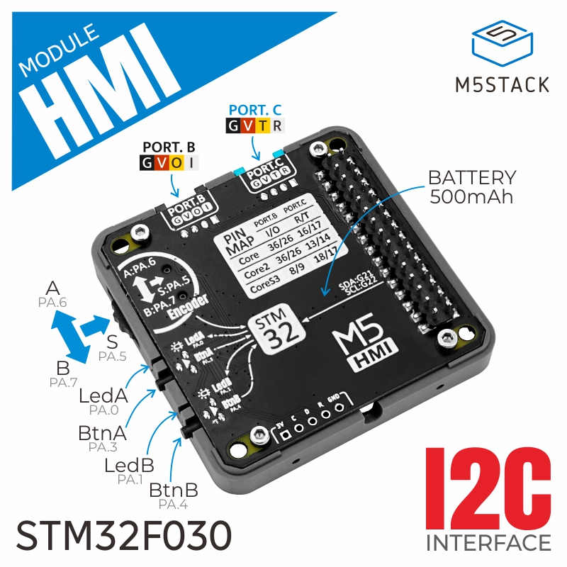 M5Stack Core2 - M5Stack Official HMI Module with Encoder