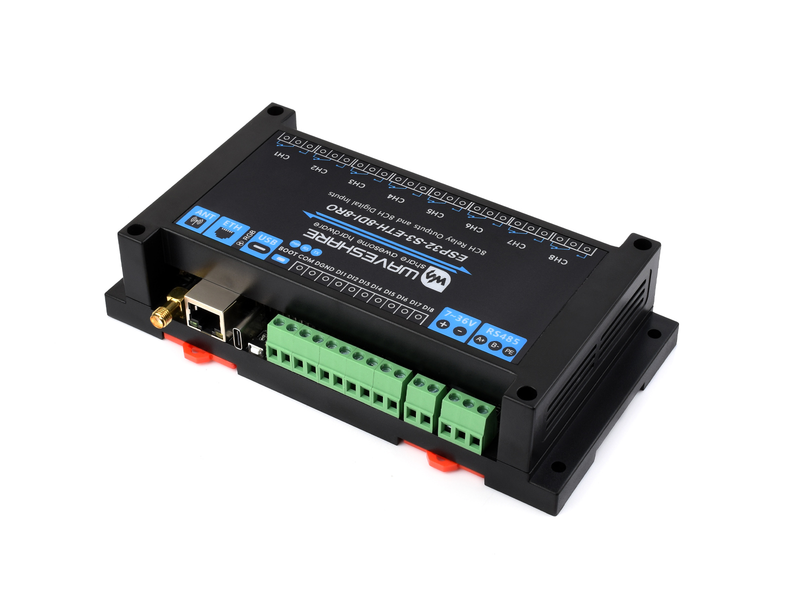 Waveshare Industrial 8-Channel - Lolin S3 review and price
