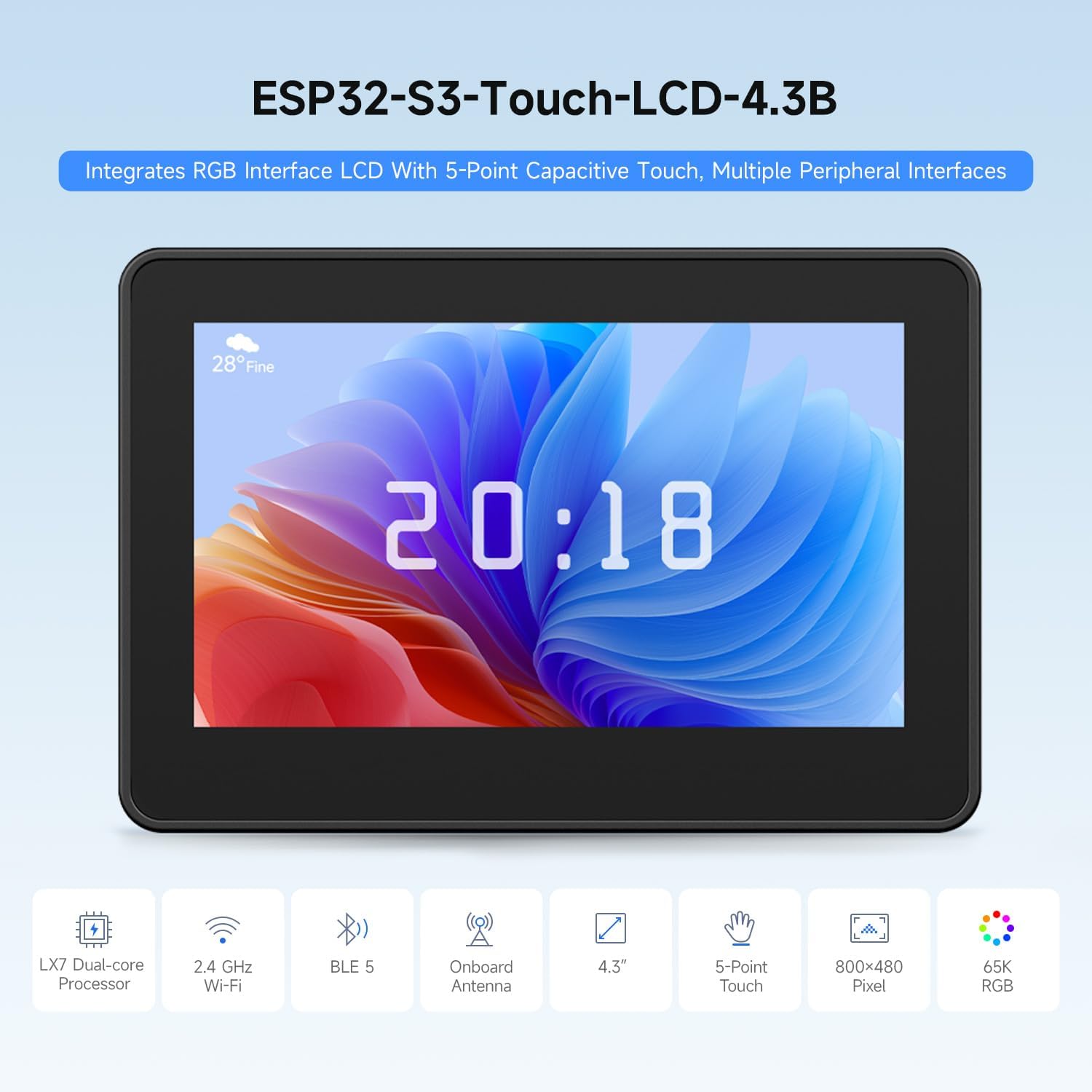 Waveshare ESP32-S3 4.3inch IPS - Lolin S3 review and price