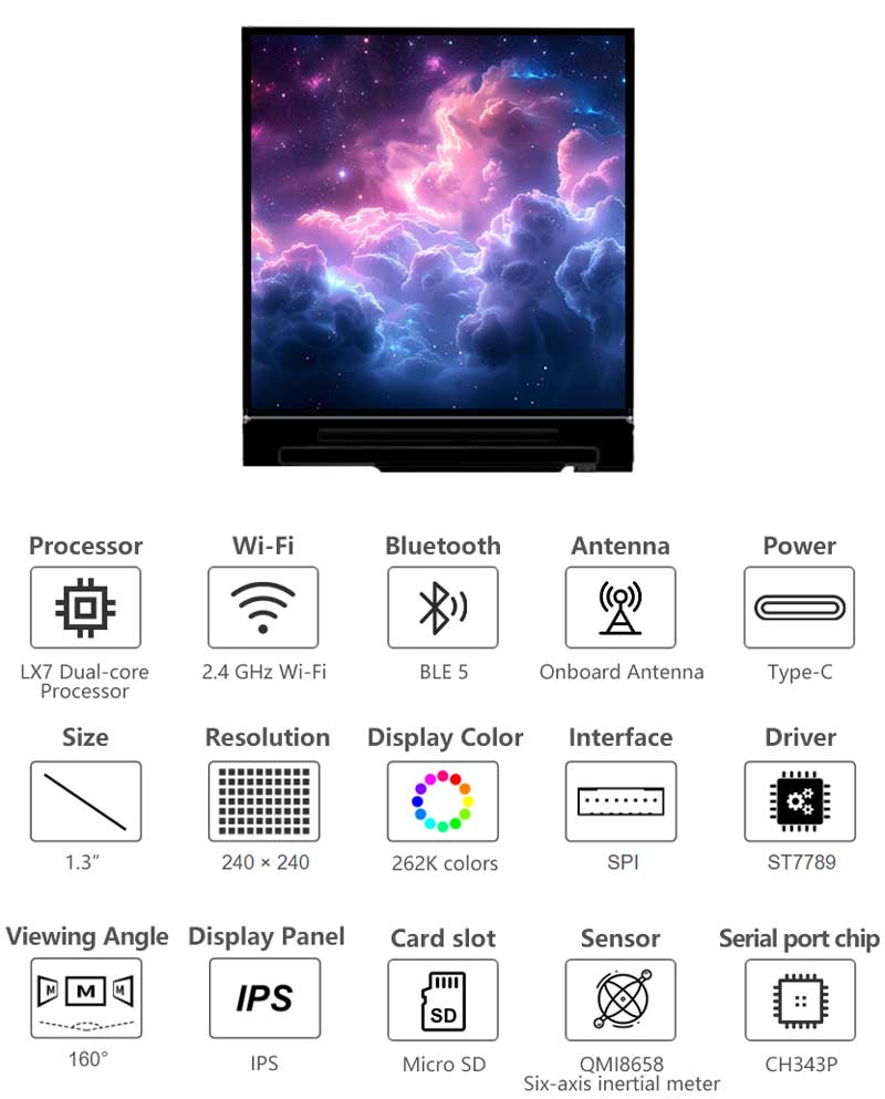 Waveshare ESP32-S3 1.3inch LCD - Lolin S3 review and price