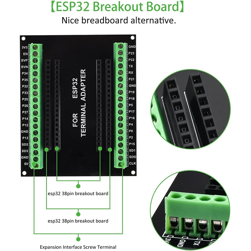 3pcs 38PIN ESP32 Breakout Boar - Nodemcu 32S review and price