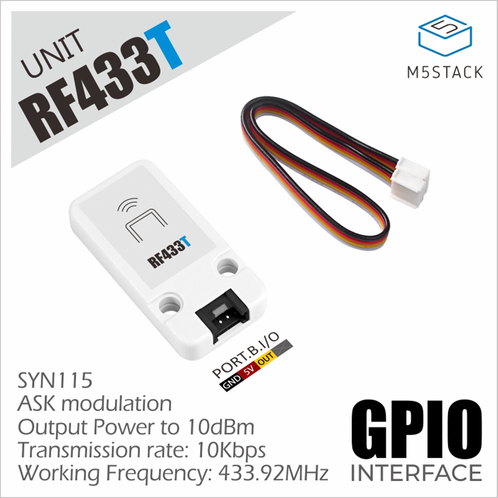 M5Stack Official RF UNIT 433MH - M5Stack review and price