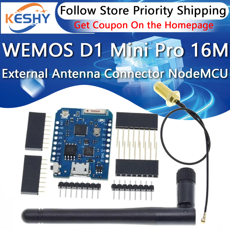 WEMOS D1 Mini Pro 16M Bytes Ex - D1 Mini Pro review and price
