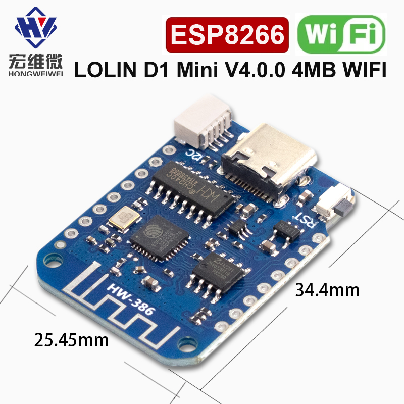 WEMOS D1 Mini V4.0.0 TYPE-C US - Nodemcuv2 review and price