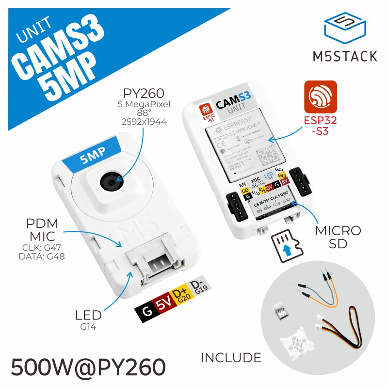 M5Stack Official Unit CamS3 Wi - M5Stack Core2 review and price